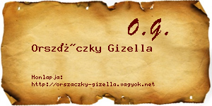 Orszáczky Gizella névjegykártya