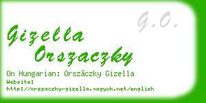 gizella orszaczky business card