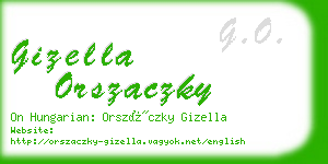 gizella orszaczky business card